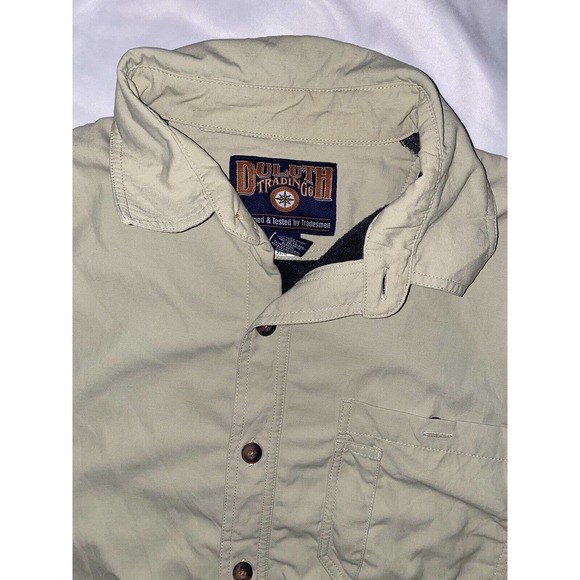 Duluth Trading Hanger Bender Fire Hose Fleece Lined‎ Shacket Nylon Jacket Large - Picture 3 of 10